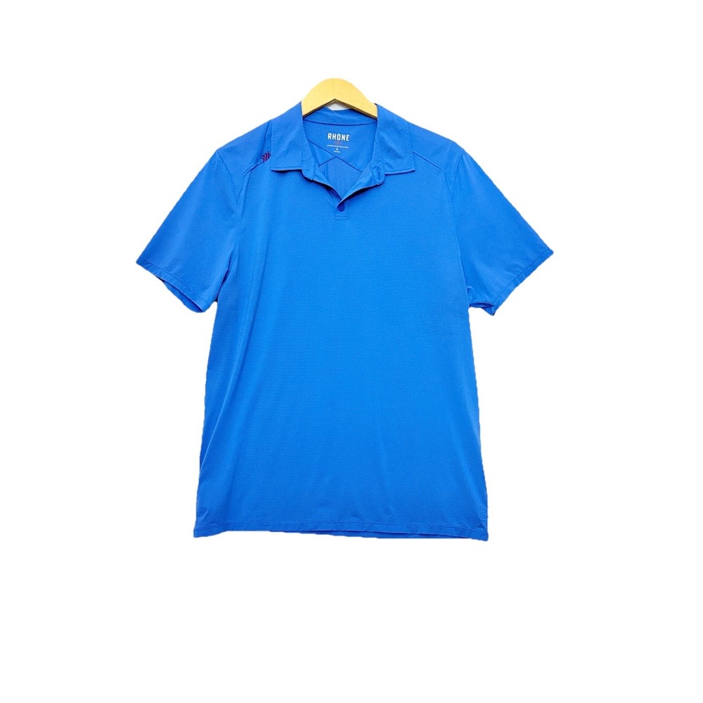 RHONE Men's Bright Blue Performance Polo